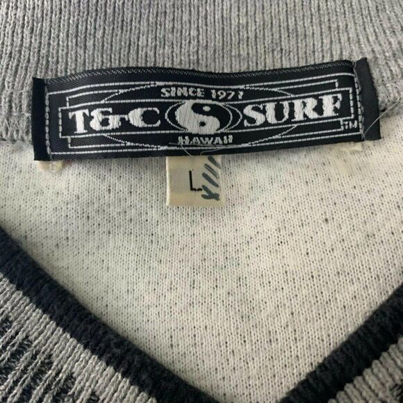 Vintage 80s T&C Surf Town Country Sweatshirt Gray - Picture 8 of 8